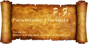 Paradeisser Florencia névjegykártya